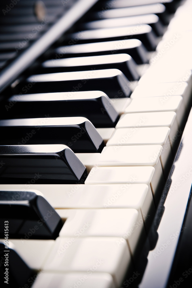 Discover the beauty of music in this stunning close-up of piano keys, capturing the elegance and timeless charm of this classic instrument. Generative AI Discover the beauty of music in this stunning close-up of piano keys, capturing the elegance and timeless charm of this classic instrument. Generative AI