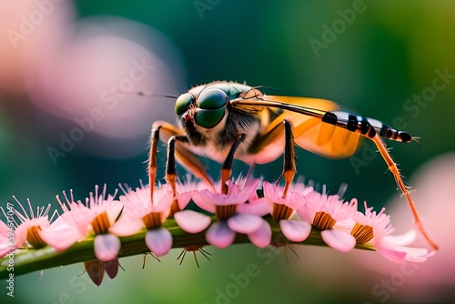 Bee Macro Photography - created with Generative Ai