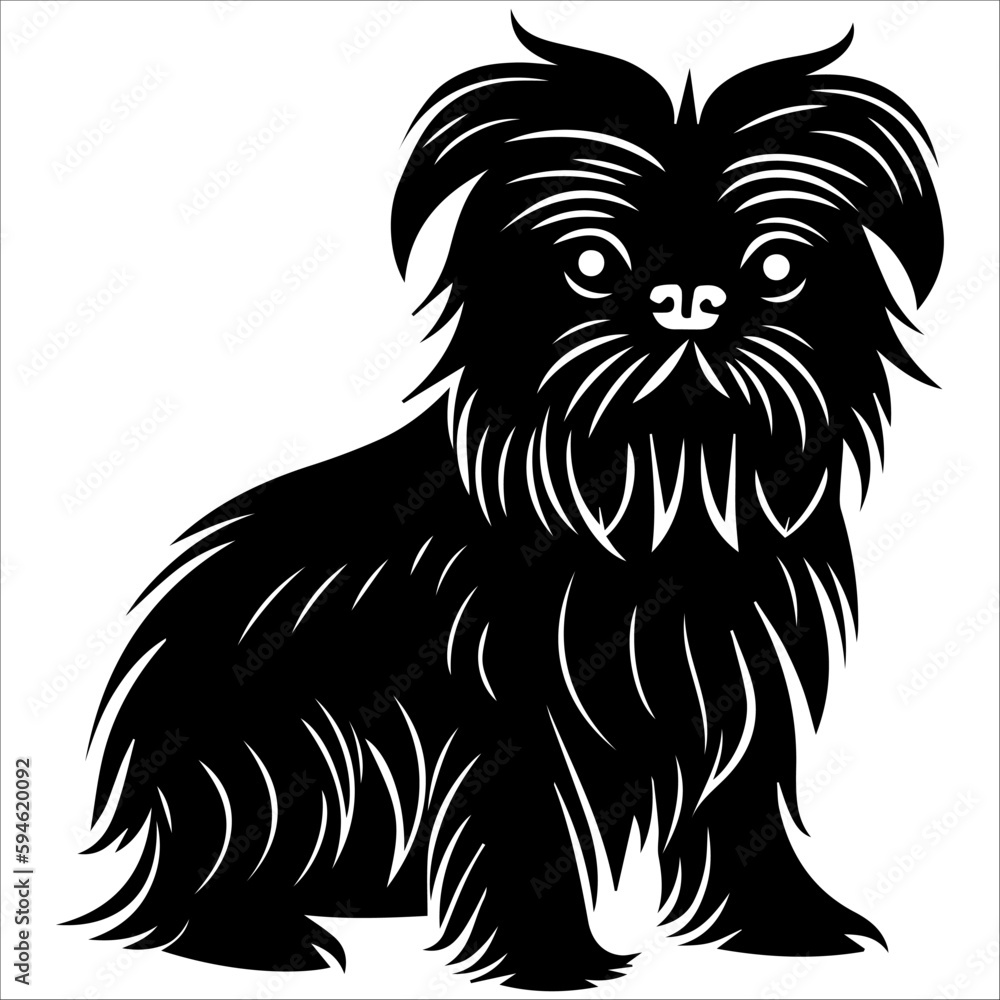Affenpinscher dog silhouette Affenpinscher dog silhouette
