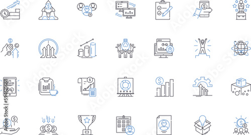 Competence line icons collection. Expertise, Skill, Capability, Proficiency, Knowledge, Ability, Talent vector and linear illustration. Aptitude,Mastery,Experience outline signs set