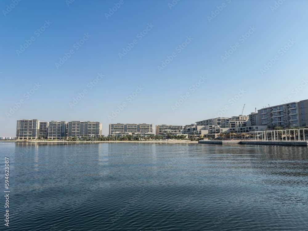 Fototapeta premium The Al Zeina neighbourhood in Al Raha Beach, Abu Dhabi, UAE