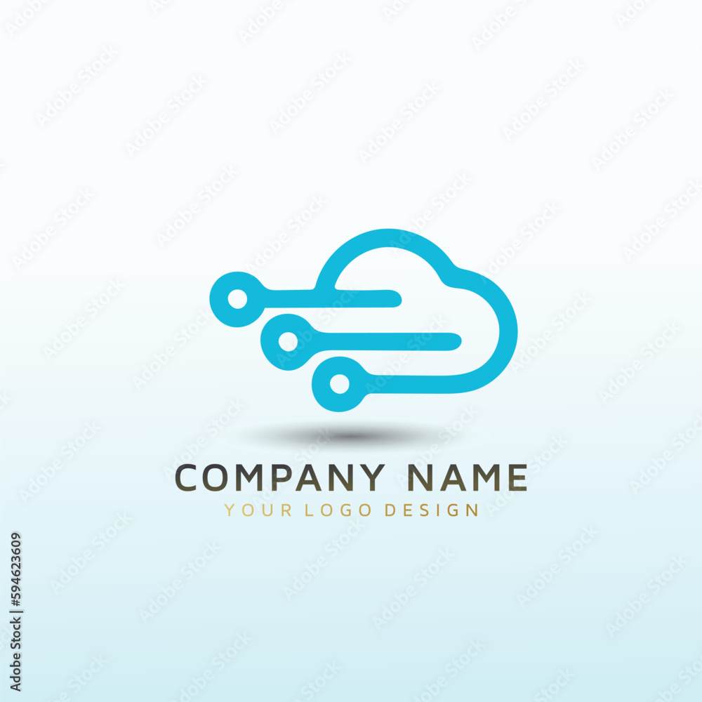 Fototapeta premium Cloud IT consulting service wants new logo