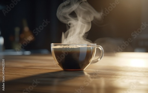 Coffee Cup with hot coffee, Black coffee, Espresso