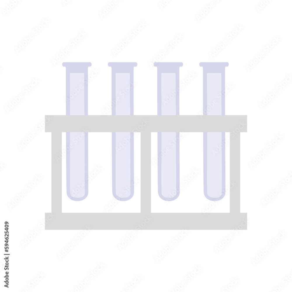 Rack with empty tubes. Tripod icon with laboratory test tubes. Empty glass test tubes vector illustration Rack with empty tubes. Tripod icon with laboratory test tubes. Empty glass test tubes vector illustration