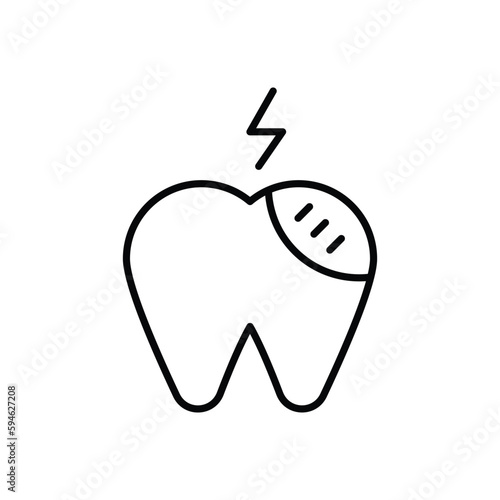 tooth pain icon vector stock.