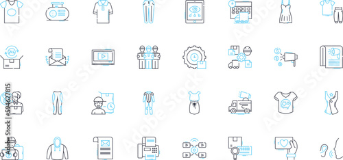 Shipping Services linear icons set. Logistics, Freight, Cargo, Transport, Delivery, Carriers, Packages line vector and concept signs. Pallets,Shipping,Handling outline illustrations