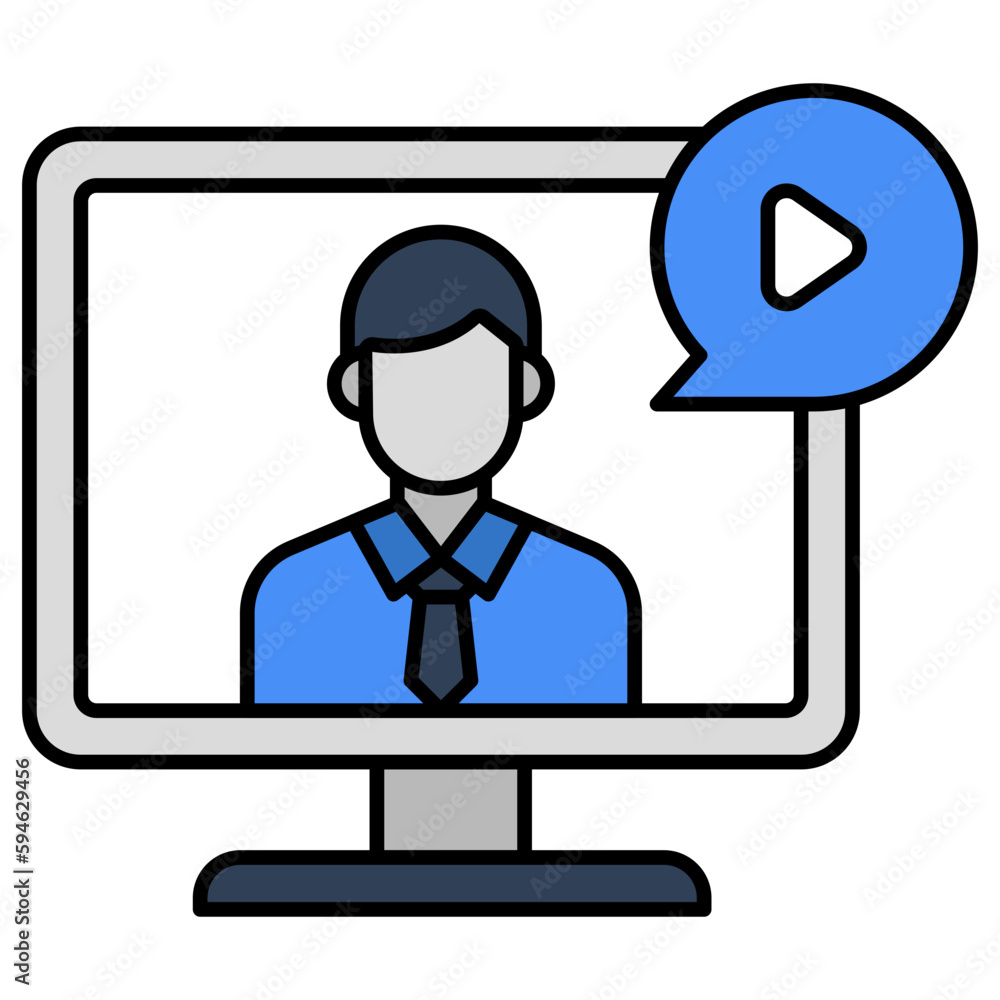 Premium download icon of video call 