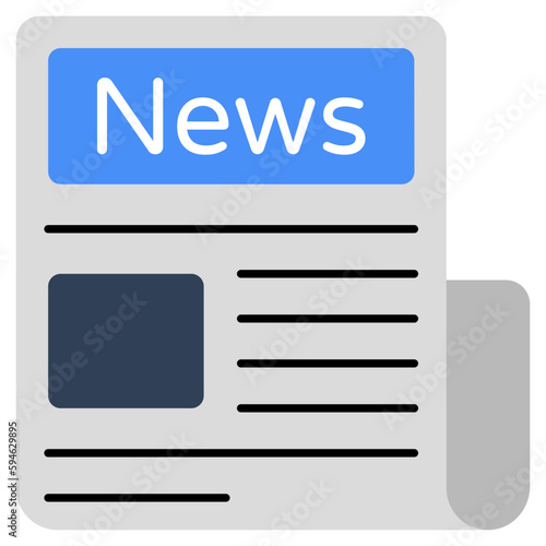 Editable design icon of business news