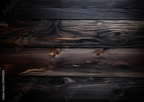 Dark wood plank with knothole photo