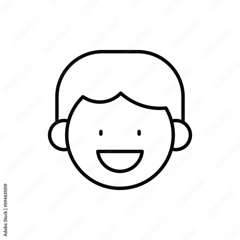 smile icon vector stock.
