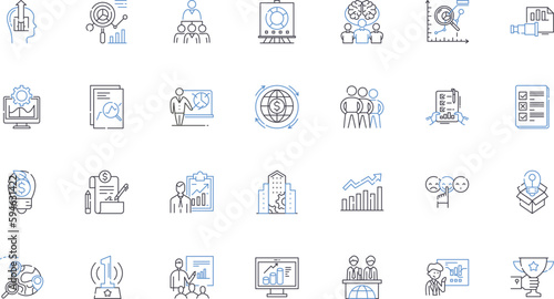 Project research line icons collection. Analysis, Experimentation, Observation, Inquiry, Survey, Investigation, Data vector and linear illustration. Sampling,Results,Conclusion outline signs set
