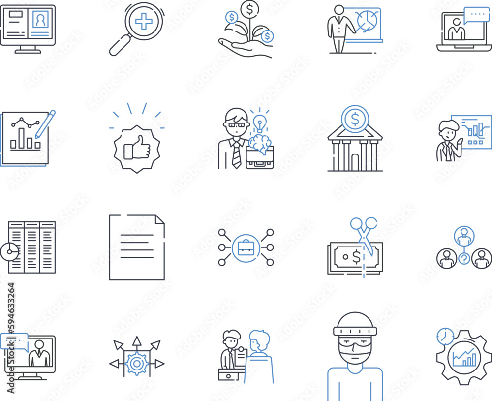 Quality alaytics line icons collection. Metrics, Analysis, Performance, Standards, Benchmarking, Evaluation, Insights vector and linear illustration. Compliance,Optimization,Progress outline signs set