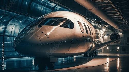 Futuristic Airplane Generative AI