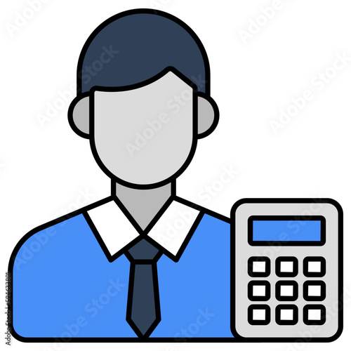 Modern design icon of accountant 