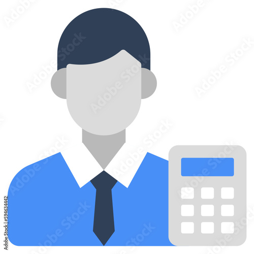 Modern design icon of accountant 