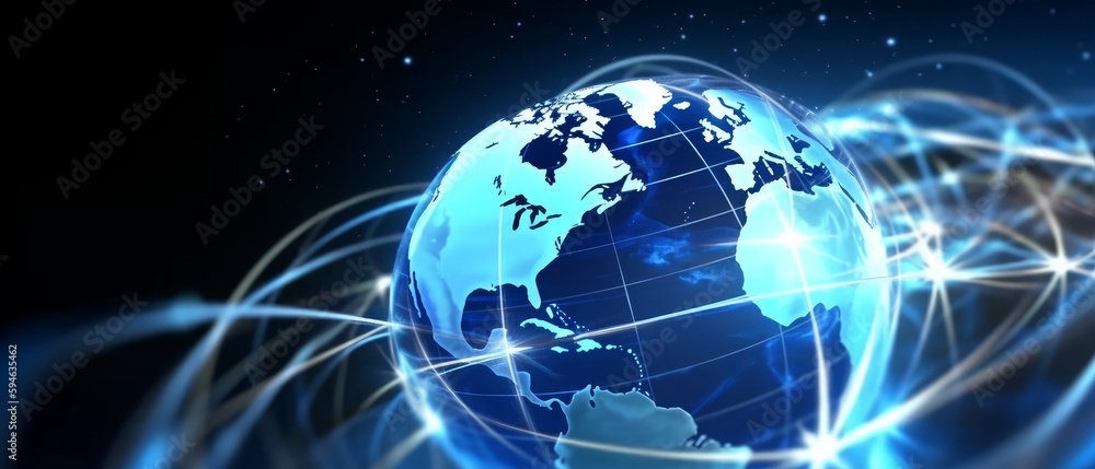Internet concept of global business, ideas of conducting business operations and transactions on a global scale, e-commerce, digital marketing, online payments, remote collaboration. Generative AI Internet concept of global business, ideas of conducting business operations and transactions on a global scale, e-commerce, digital marketing, online payments, remote collaboration. Generative AI