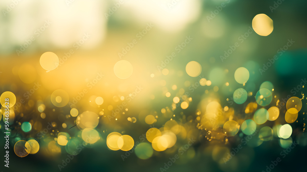 Obraz premium Defocused bokeh lights outdoors in the spring