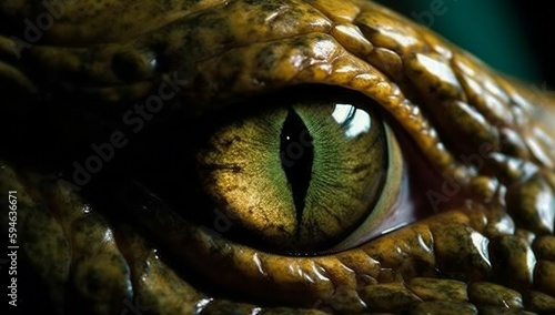 Green eye, green monster eye. Generative AI