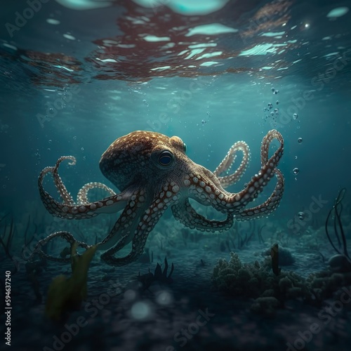 Octopus im Meer 