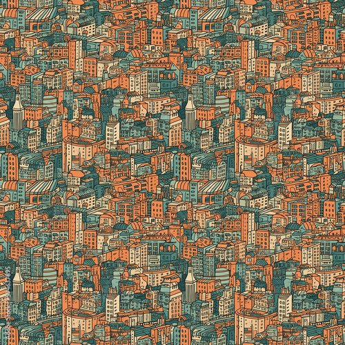 Seamless city pattern © Evaldas