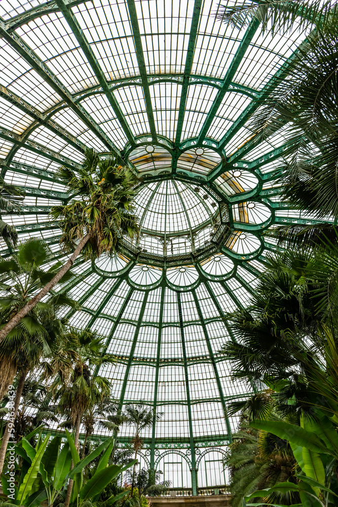 huge glass dome of a greenhouse