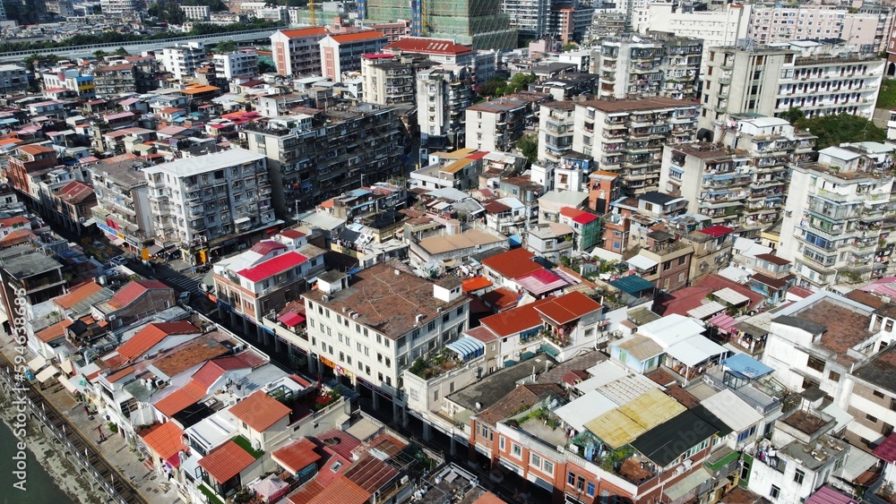 Aerial View of City Buildings