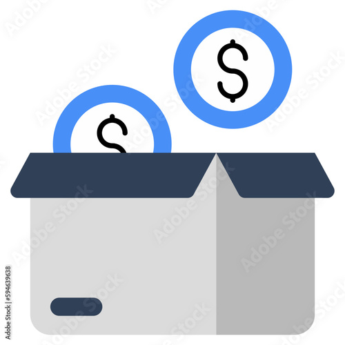 Modern design icon of cash box 