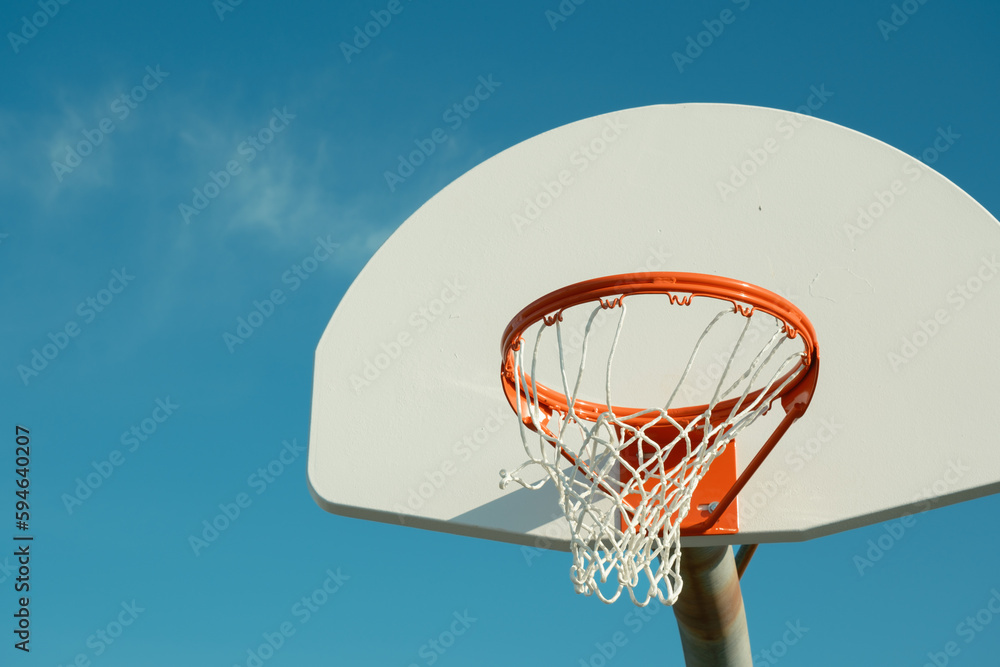 Basketball hoop at Riis Park, Queens, New York