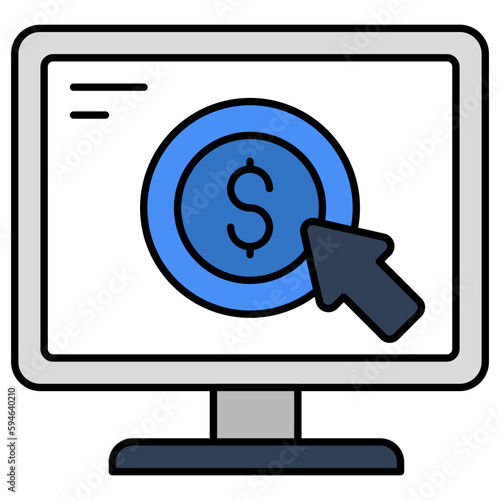 Unique design icon of ppc