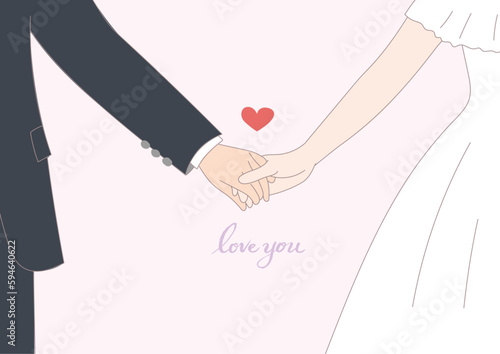 행복한 결혼식을 맞이한 신혼부부