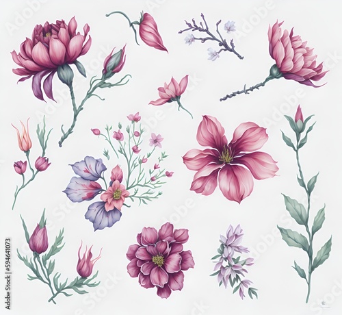 pattern with pink flowers