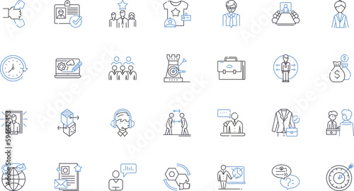 Test-driven development line icons collection. Agile, Automation, Behavior, Code, Coverage, Debugging, Design vector and linear illustration. Development,Efficiency,Feedback outline signs set