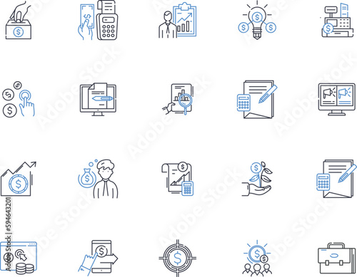 Business line icons collection. Profit, Strategy, Success, Innovation, Growth, Leadership, Marketing vector and linear illustration. Partnership,Investment,Management outline signs set