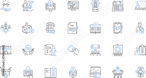Campaign company line icons collection. Strategy, Messaging, Branding, Innovation, Data, Engagement, Analytics vector and linear illustration. Advocacy,Mobilization,Advertising outline signs set