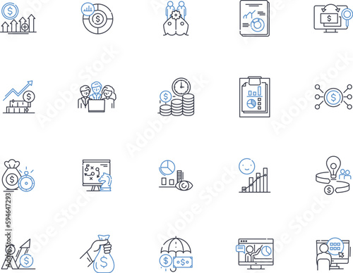 Score a startup line icons collection. Funding, Seed, Investment, Capital, Growth, Strategy, Financing vector and linear illustration. Venture,Scalability,Innovation outline signs set