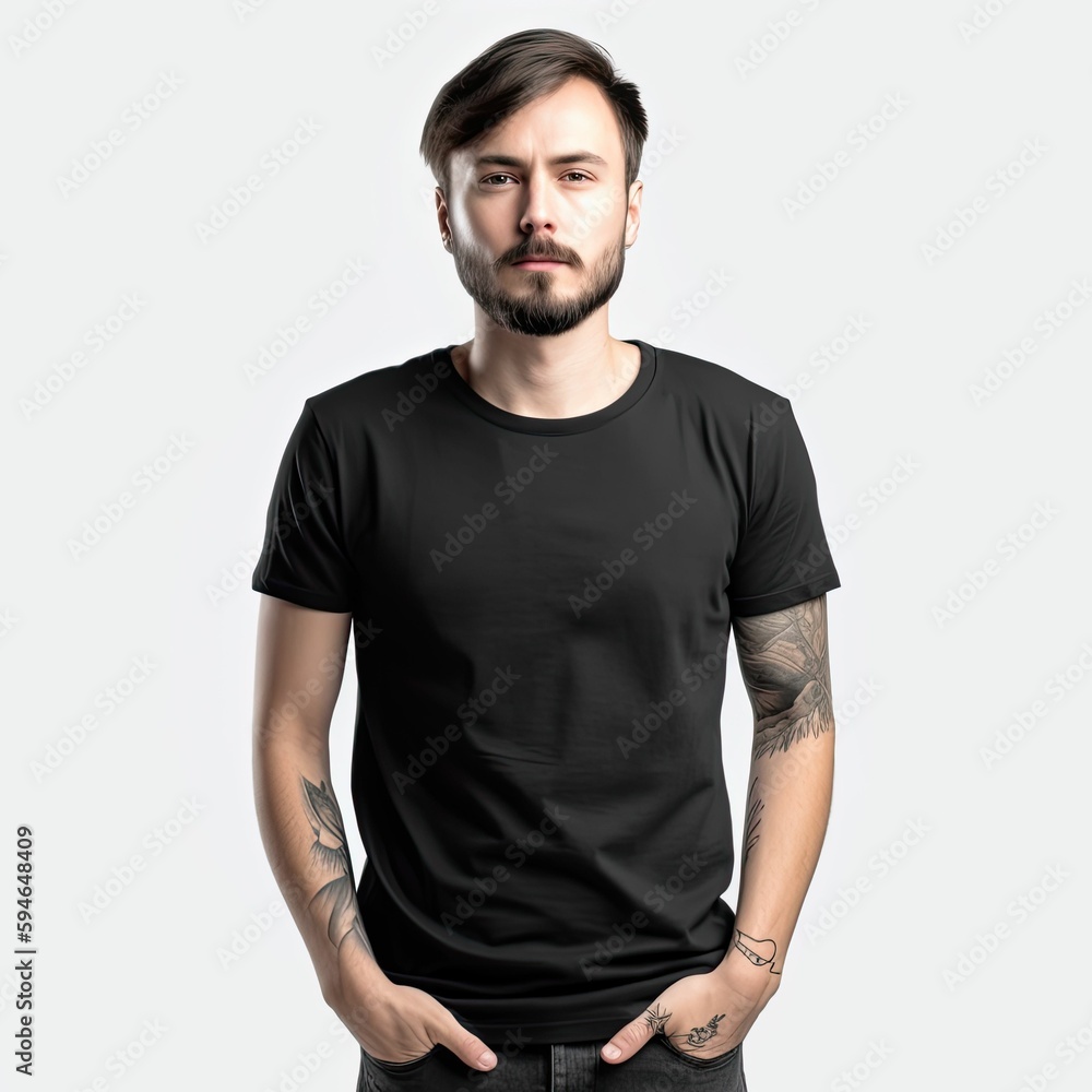 Fototapeta premium Mockup Your T-Shirt Designs with Realistic Templates, generative ai