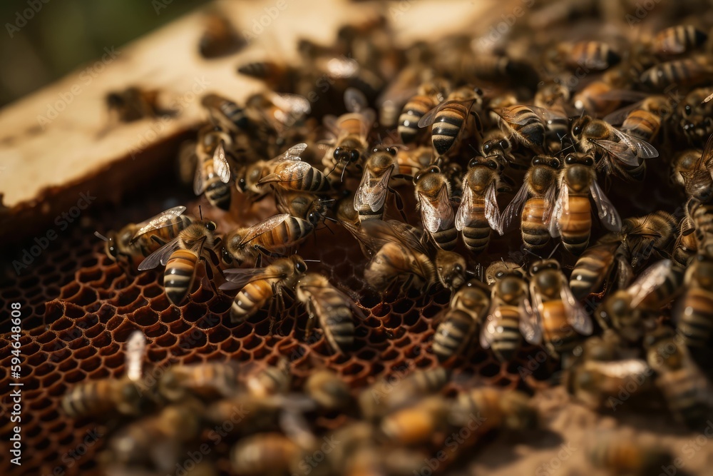 The Fascinating World of Bee Colonies: Exploring Life Inside a Beehive, generative ai The Fascinating World of Bee Colonies: Exploring Life Inside a Beehive, generative ai