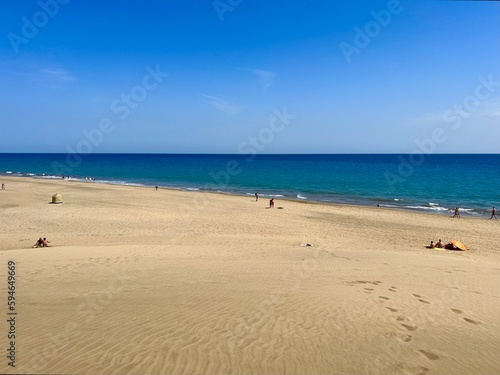 Maspalomas Beach on the island of Gran Canaria  Spain