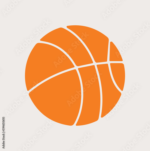 Isolated orange ball. Basketball sport. Icon, design. vector illustration © Tatiana