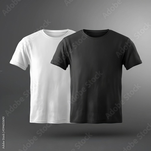 Two T-Shirt Mockups Simplified, AI Generated