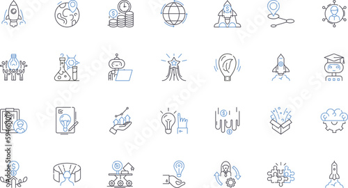 Change line icons collection. Transformation  Revolution  Progression  Shift  Metamorphosis  Innovation  Alteration vector and linear illustration. Adaptation Modification Diversity outline signs set