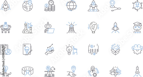 Change line icons collection. Transformation, Revolution, Progression, Shift, Metamorphosis, Innovation, Alteration vector and linear illustration. Adaptation,Modification,Diversity outline signs set