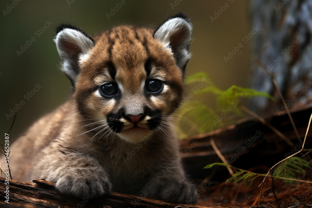 Obraz premium lion cub