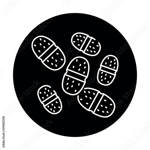 Enterococcus color line icon. Human diseases.