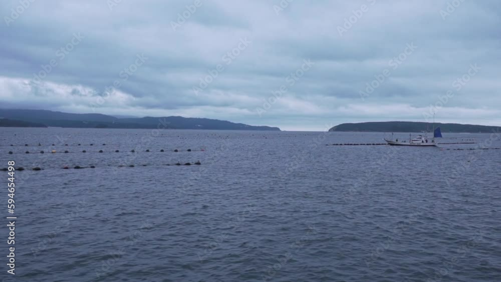 曇りの日,船から観る海の風景 曇りの日,船から観る海の風景