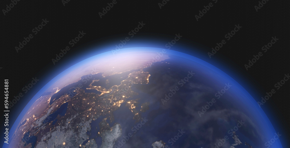 Planet Earth background. 3D render illustration.