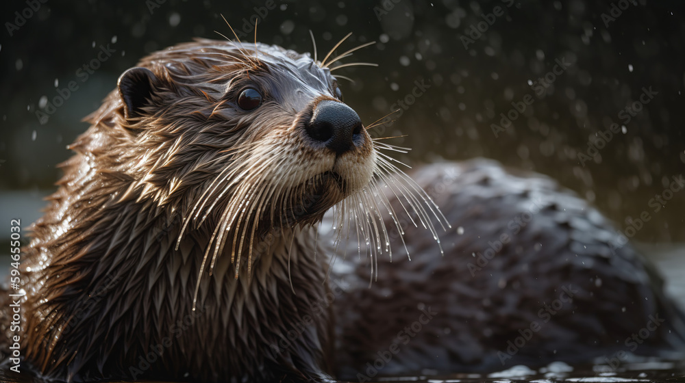 otter, animal, mammal, wildlife, water, nature, cute, fur, river, wild, brown, oriental, zoo, wet, otters, whiskers, small, clawed, lutra, sea, carnivore, generative, ai