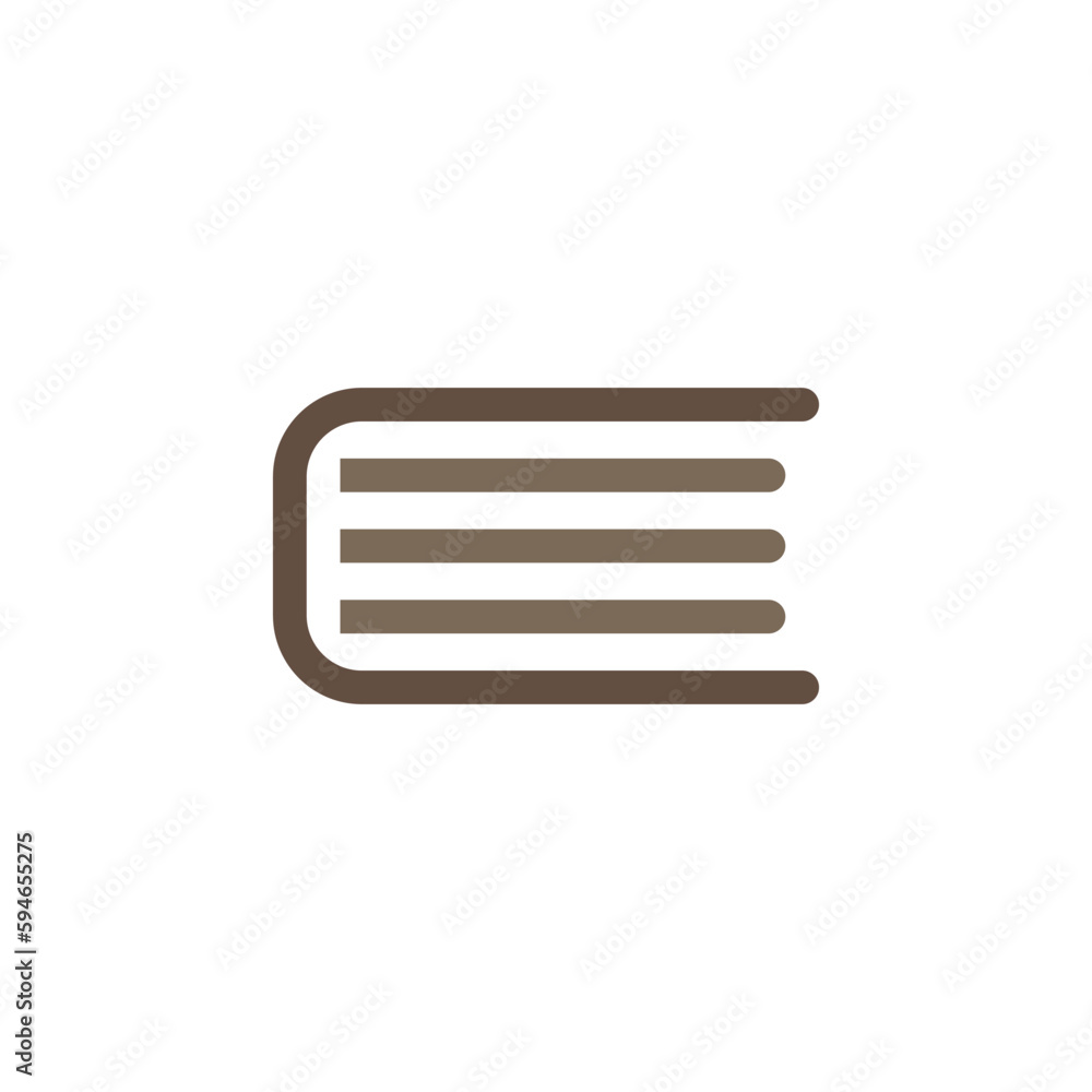 Wide thick closed book. Vector logo and icon. Wide thick closed book. Vector logo and icon.