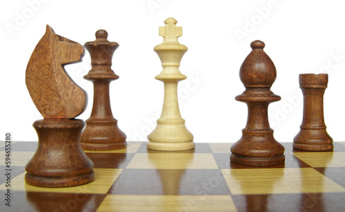 Fotografia chess pieces on chessboard transparent PNG