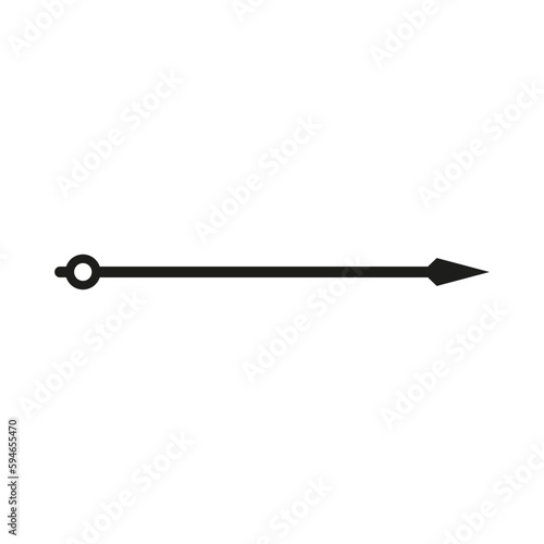 One long thin hand of the clock. 
